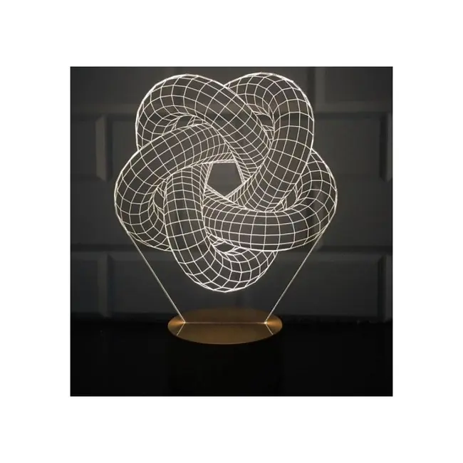 Lampa 3d Led - Spirala Torus -luminata Cu Telecomanda