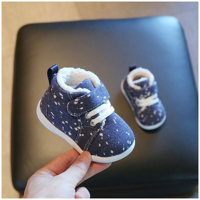 Pantofi imblaniti albastri cu picatele albe LIHYW19-3-sa51