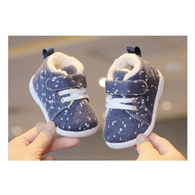 Pantofi imblaniti albastri cu picatele albe LIHYW19-3-sa51