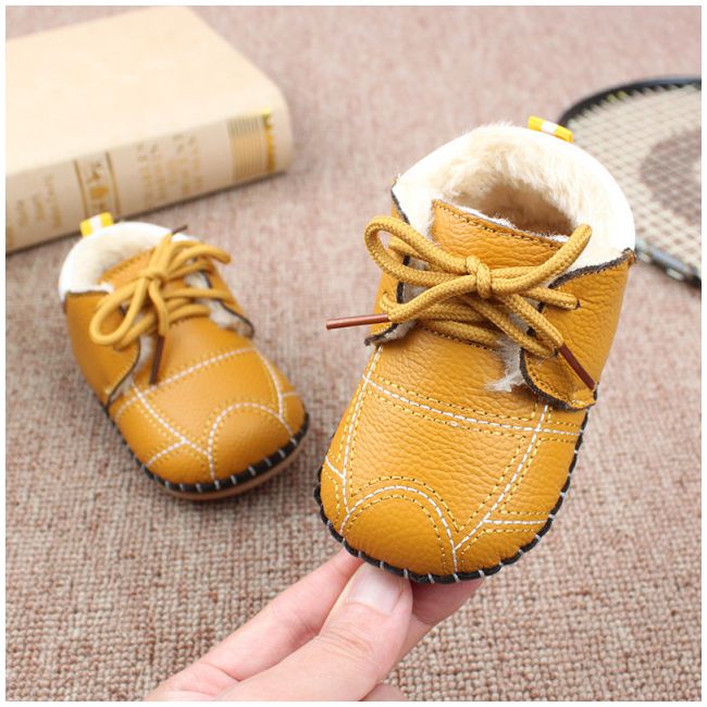 Pantofiori galben mustar imblaniti pentru bebelusi AMHYW02-2-p31