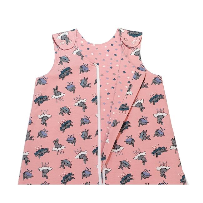 Sac de dormit copii Bunny Pink, 110 cm, 0.8 tog - Primavara KDEJ11008BUNP