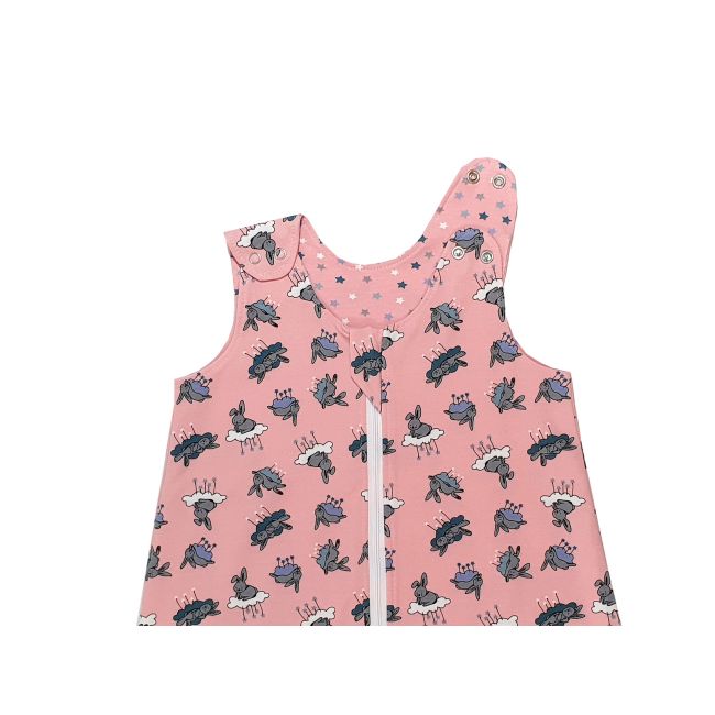 Sac de dormit copii Bunny Pink, 110 cm, 0.8 tog - Primavara KDEJ11008BUNP