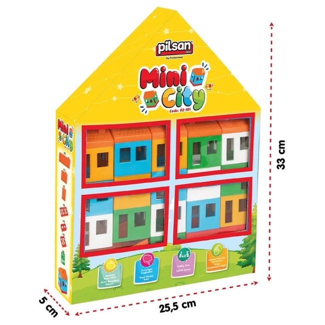Set constructie pilsan mini city 40 piese hubpl-03-101