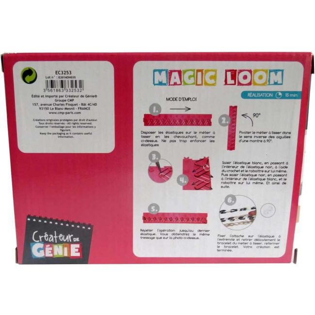 Set creativ elastice Magic Loom, un suport si accesorii incluse, 314 piese CMP CMPEC3253 BBJCMPEC3253_Initiala