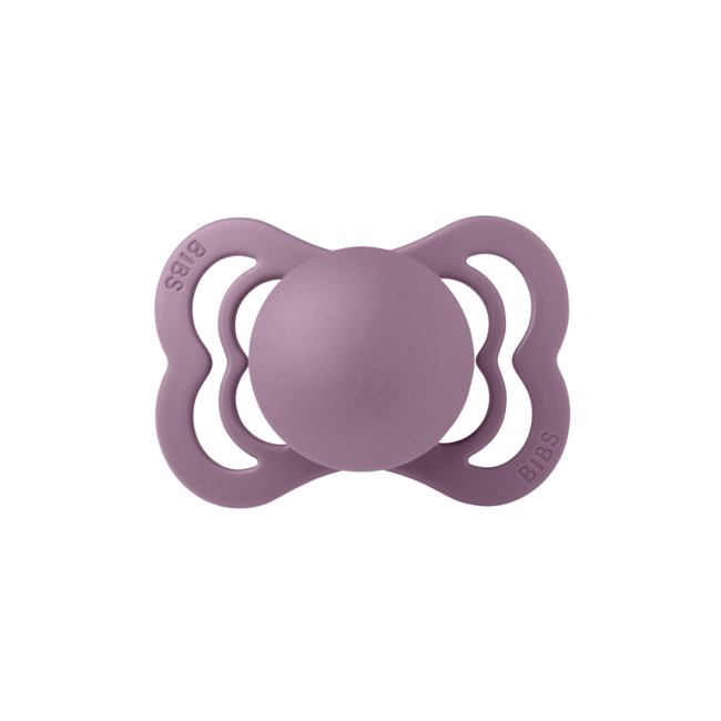 Bibs - suzeta supreme latex, tetina simetrica, 0 luni +-mauve bbb510300c