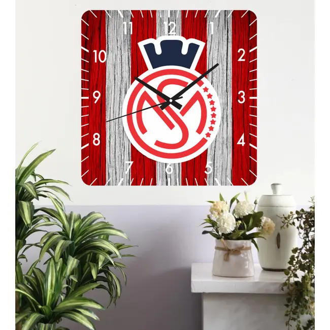 Ceas De Perete Csm Oradea -30x30 Cm-plastic-patrat-multicolor