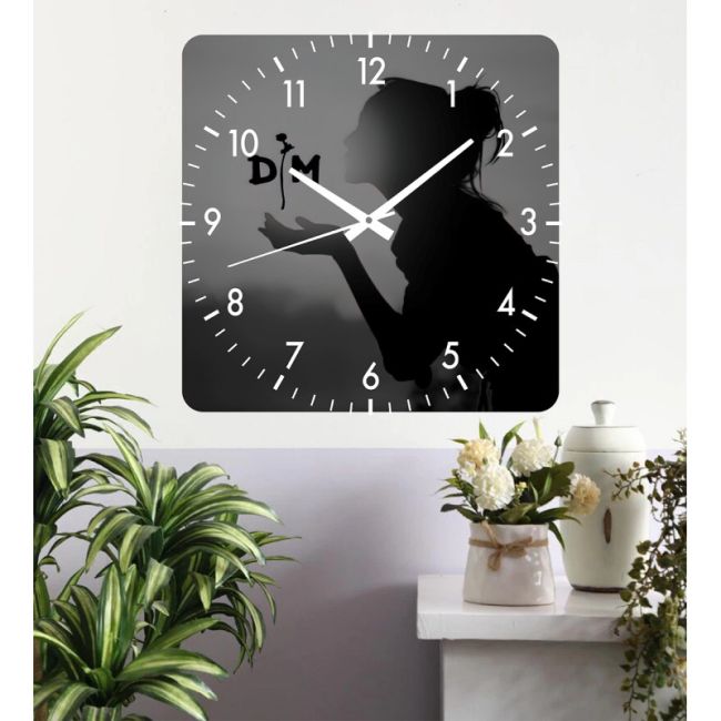 Ceas De Perete Depeche Mode -negru-40x40 Cm-plastic-patrat