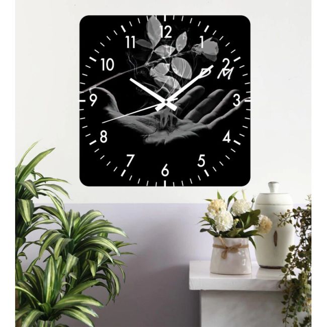 Ceas de perete depeche mode black -negru-30x30 cm-plastic-patrat
