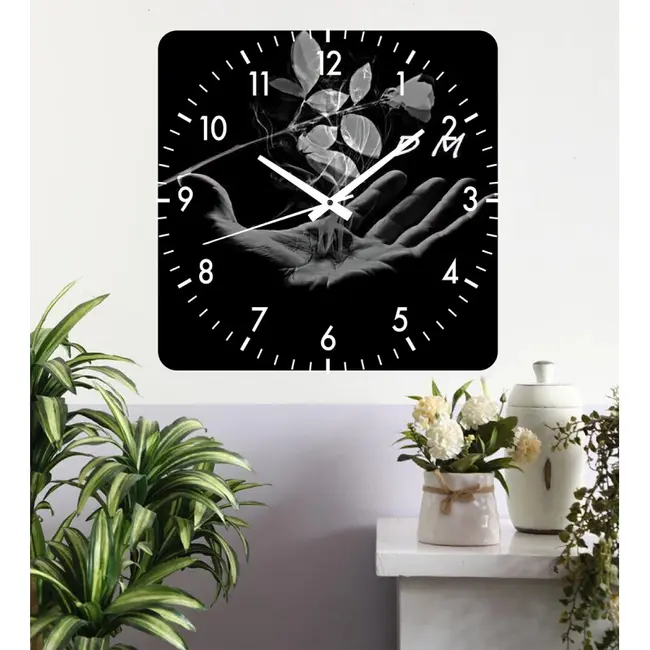 Ceas De Perete Depeche Mode Black -negru-40x40 Cm-plastic-patrat