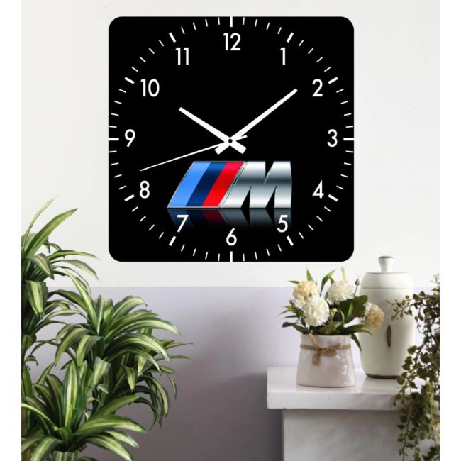 Ceas De Perete Hamann Classic -negru-48x48 Cm-plastic-patrat