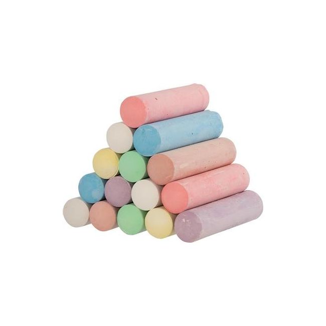 Creta colorata pentru desenat pe asfalt, set 15 bucati - okegoki58688