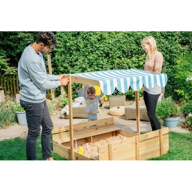 Cutie de nisip cu bancute si parasolar reglabil, plum 25509 - okeplum25509aa108