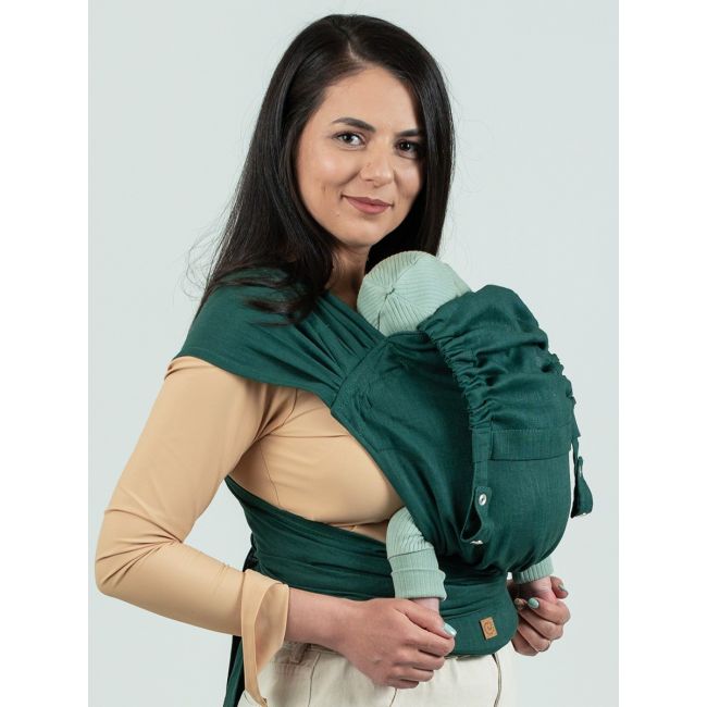 Marsupiu isara quicktie evergreen linen
