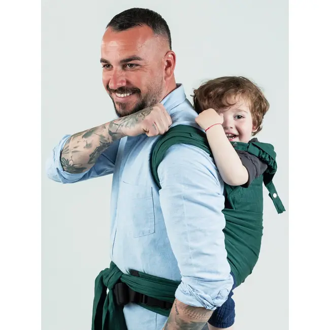 Marsupiu isara quicktie evergreen linen