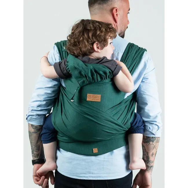 Marsupiu isara quicktie evergreen linen