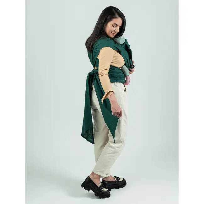 Marsupiu isara quicktie evergreen linen