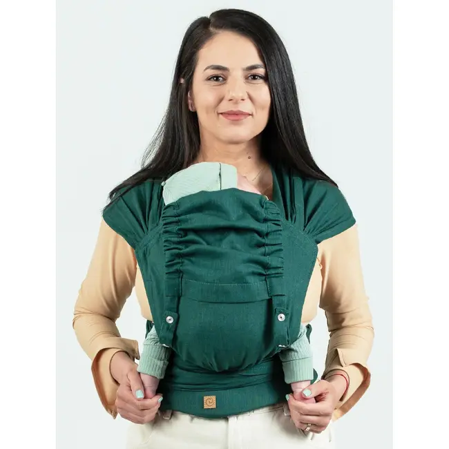 Marsupiu isara quicktie evergreen linen