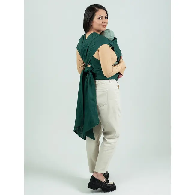 Marsupiu isara quicktie evergreen linen