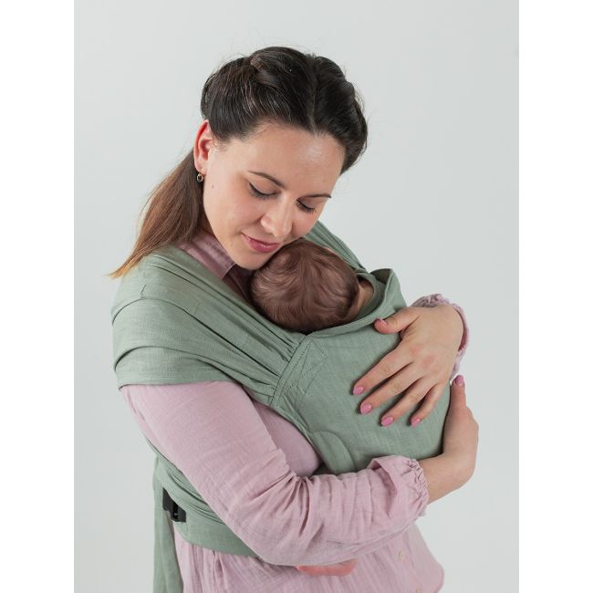 Marsupiu isara quicktie sage green linen