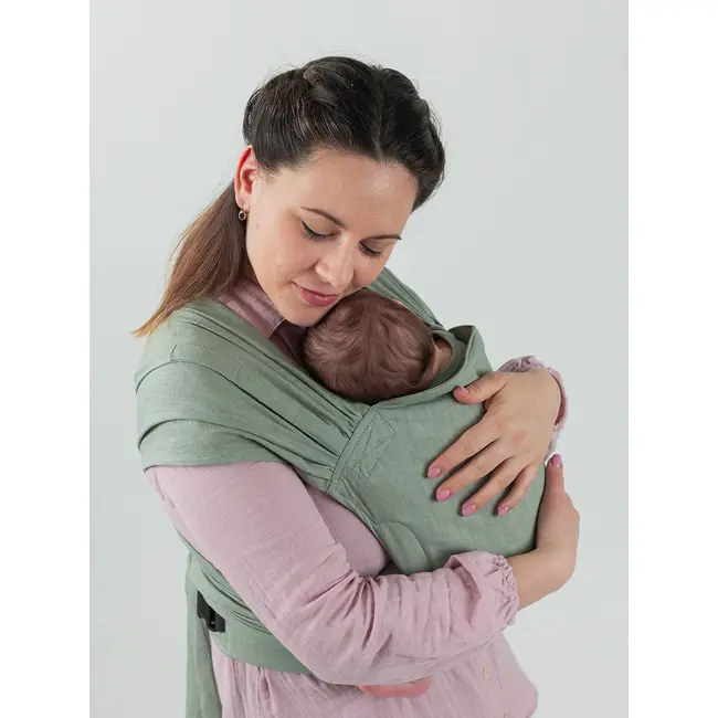 Marsupiu isara quicktie sage green linen