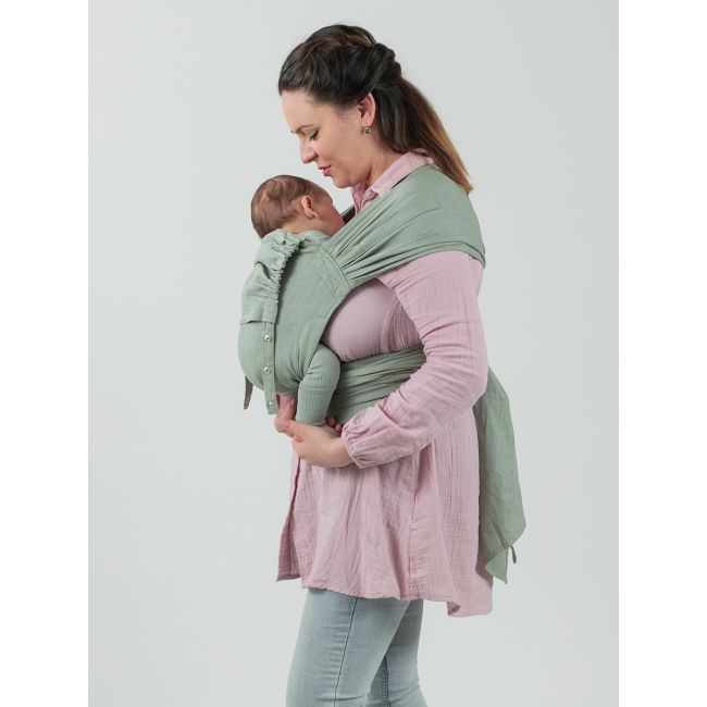 Marsupiu isara quicktie sage green linen
