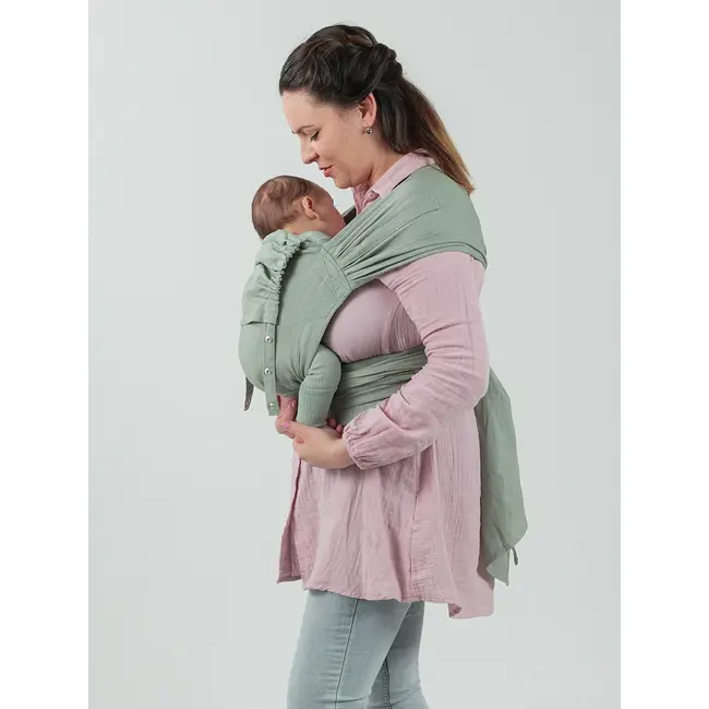 Marsupiu isara quicktie sage green linen