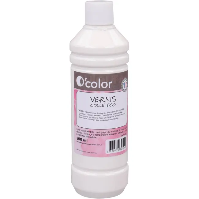 Lipici lac pe baza de apa, pentru hartie si carton, aspect satinat, 500 ml - okelfc0860