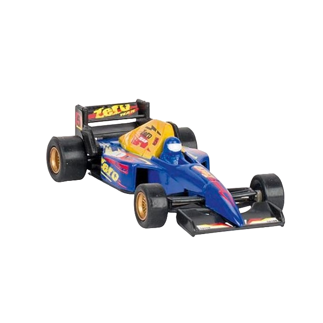Masinuta de curse die-cast, cu motoras pull-back, albastra - okegoki12162al