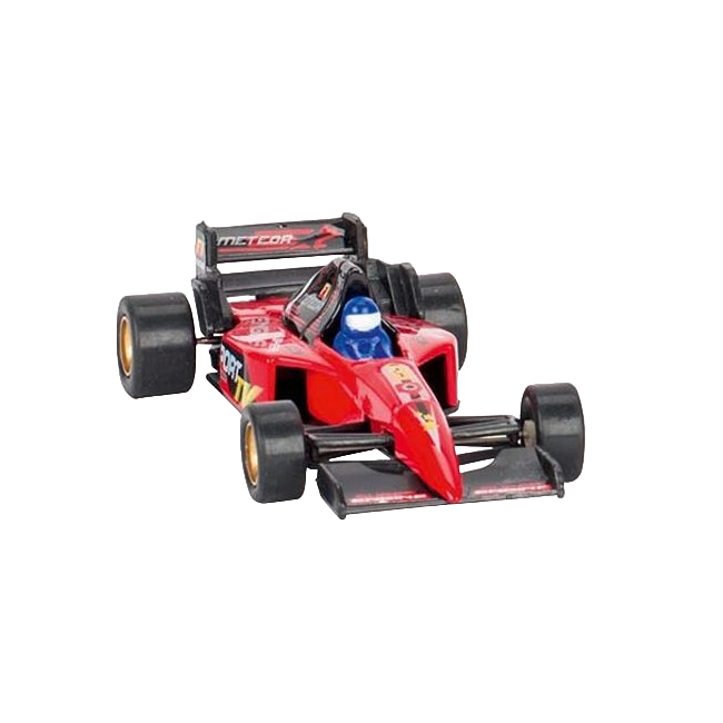 Masinuta de curse die-cast, cu motoras pull-back, rosie - okegoki12162r