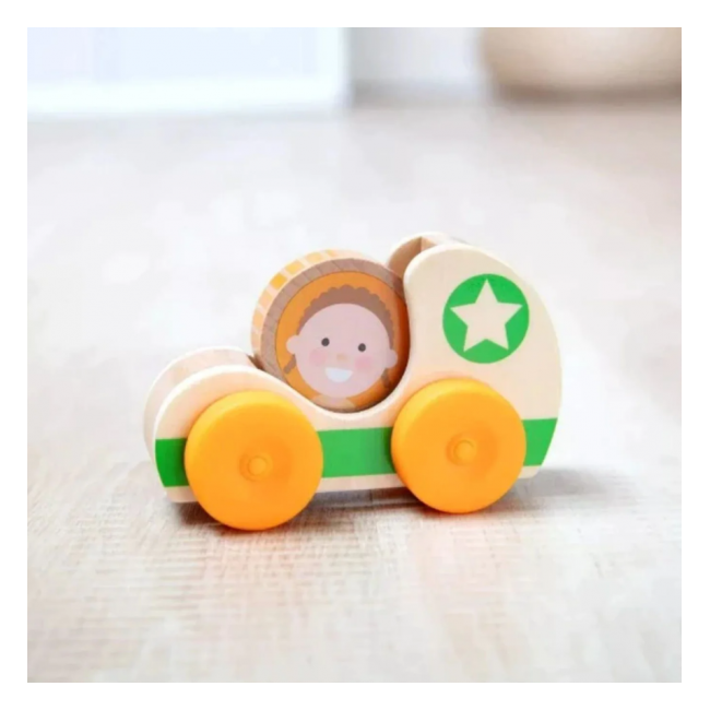 Masinuta din lemn green star colectia go tots - okemd30748