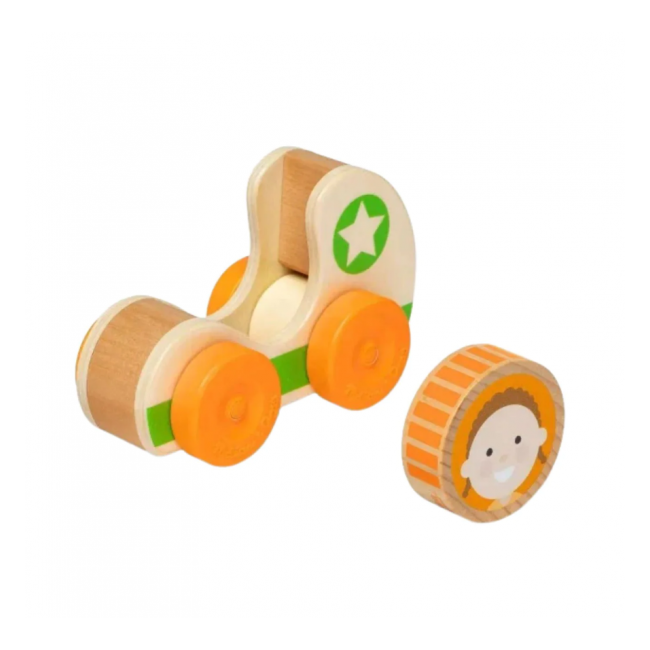 Masinuta din lemn green star colectia go tots - okemd30748