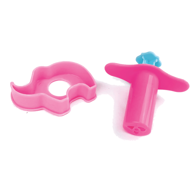 Miniset de modelaj cu 10 culori de plastilina usoara monstruleti roz - okebel53041p