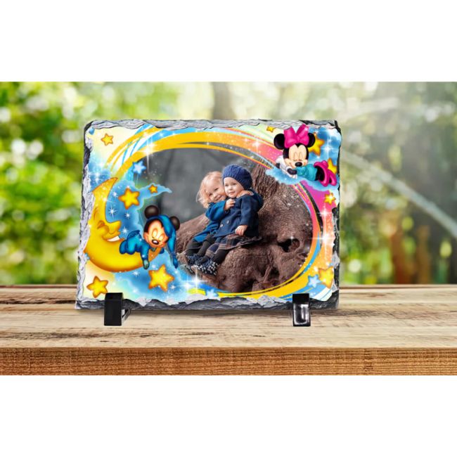 Placa Ardezie Bebe Minnie Si Mickey