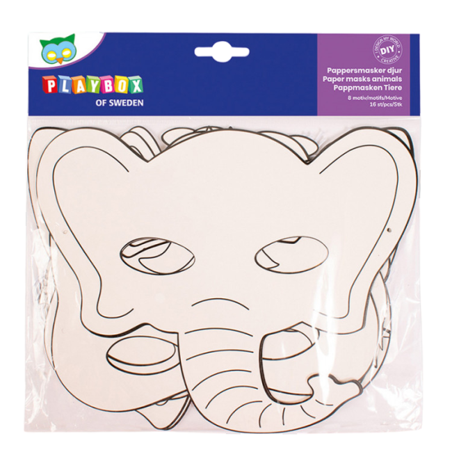 Set 16 masti de colorat, forme cu diverse animale, carton fsc - okepb2471958