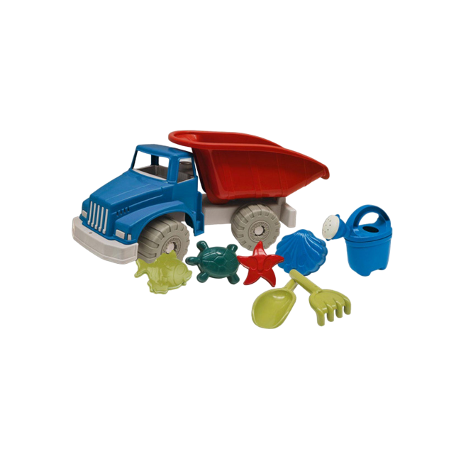Set jucarii apa si nisip cu basculanta, stropitoare, forme si unelte recycled - okeagi6250-0ric