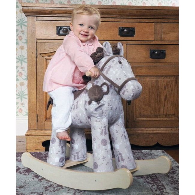 Little Bird Told Me - Biscuit  Skip Rocking Horse, Pentru Copii De Peste 9 Luni, Jucarie Moale Inclusa Cu Balansoare Din Lemn, Tesaturi Senzoriale Pentru Fetite Si Baieti Pjblb3080