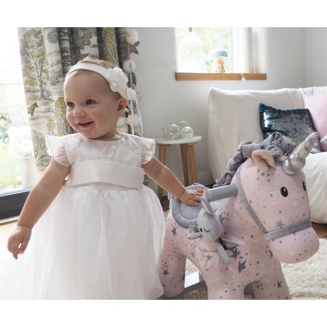 Little Bird Told Me - Celeste  Fae Rocking Unicorn Toy, Ride On Unicorn, Pentru Copii De Peste 9 Luni, Jucarie Moale Unicorn Cu Balansoare Din Lemn, Tesaturi Senzoriale Pentru Fetite Pjblb3074