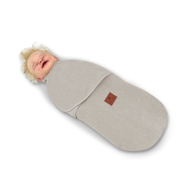 MimiNu - Sistem de infasare bebe, 0 - 3 luni, Din tesatura thermofrotte, Beige BYN6426972023245