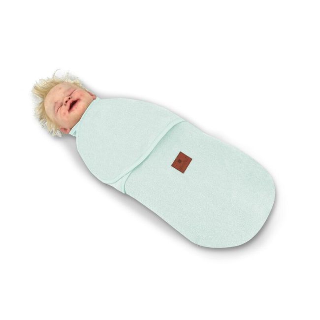 MimiNu - Sistem de infasare bebe, 0 - 3 luni, Din tesatura thermofrotte, Cold Mint BYN6426972023283