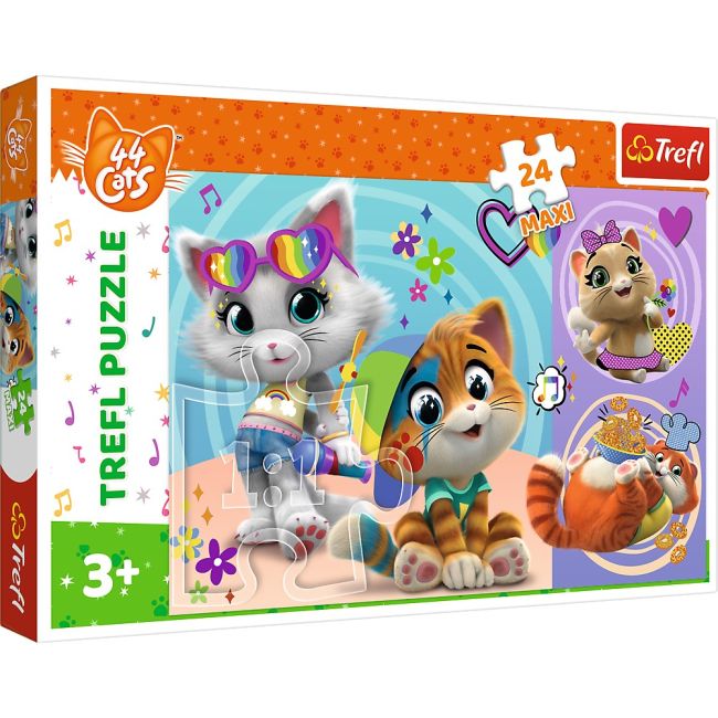 PUZZLE TREFL 24 MAXI 44 DE PISICI PISICILE FERICITE VIV14350