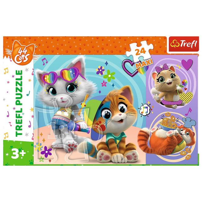 PUZZLE TREFL 24 MAXI 44 DE PISICI PISICILE FERICITE VIV14350