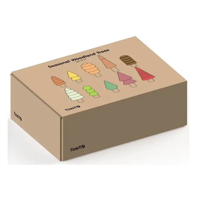 Set de 10 copacei din lemn pentru activitati educative - oketik73540