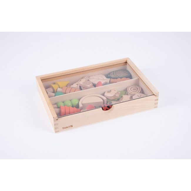 Set de 37 figurine din lemn pentru activitati educative padurea - oketik73552
