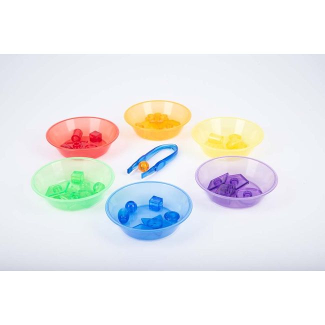 Set de 6 boluri translucide colorate pentru activitati senzoriale - oketik73117