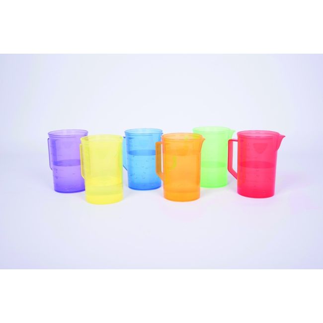 Set de 6 carafe translucide colorate pentru activitati senzoriale - oketik73103