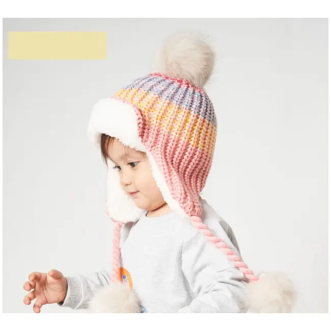 Caciulita imblanita pentru fetite - Polka MDHT2023-8-2-ca2