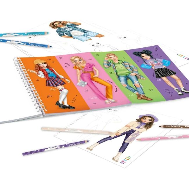 Carte de colorat Create Your TOPModel Christy Hayden and Malia Depesche PT12447 BBJPT12447_Initiala