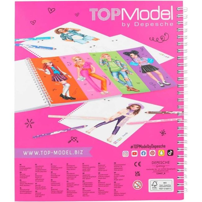 Carte de colorat Create Your TOPModel Christy Hayden and Malia Depesche PT12447 BBJPT12447_Initiala