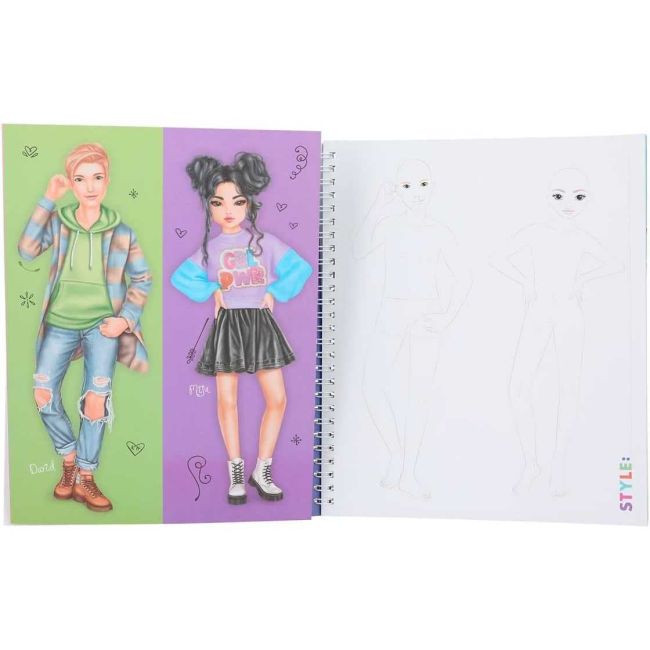 Carte de colorat Create Your TOPModel Christy Hayden and Malia Depesche PT12447 BBJPT12447_Initiala