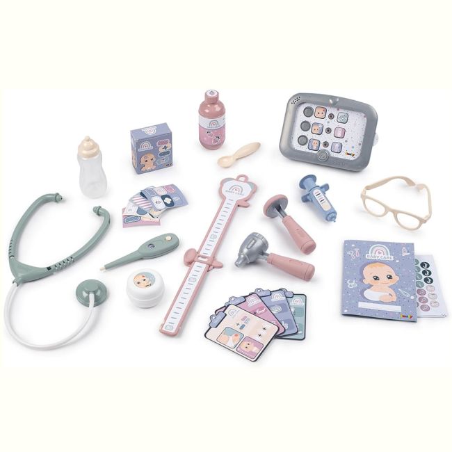 Centru de ingrijire pentru papusi smoby baby care center albastru cu accesorii hubs7600240305
